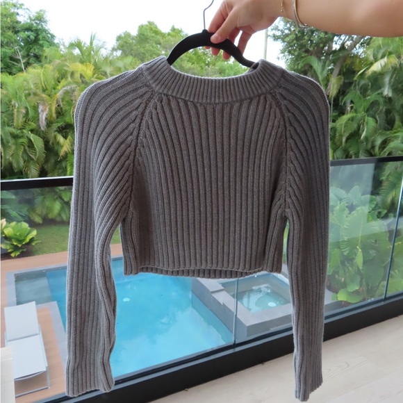 Zara Cropped Ribbed Sweater - Picture 1 of 1
